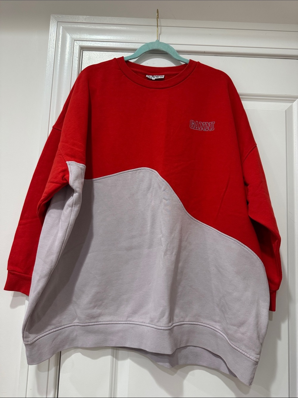 GANNI Color block sweatshirt size L/XL